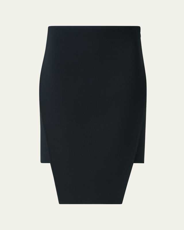 Trapezoid Apron Mini Skirt